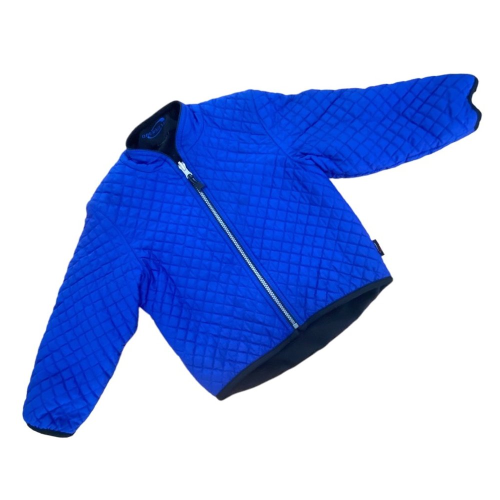 Obermeyer Quilted Puffer Jacket Reversable Size 2T? Vintage Insulated Blue Black - Picture 5 of 13